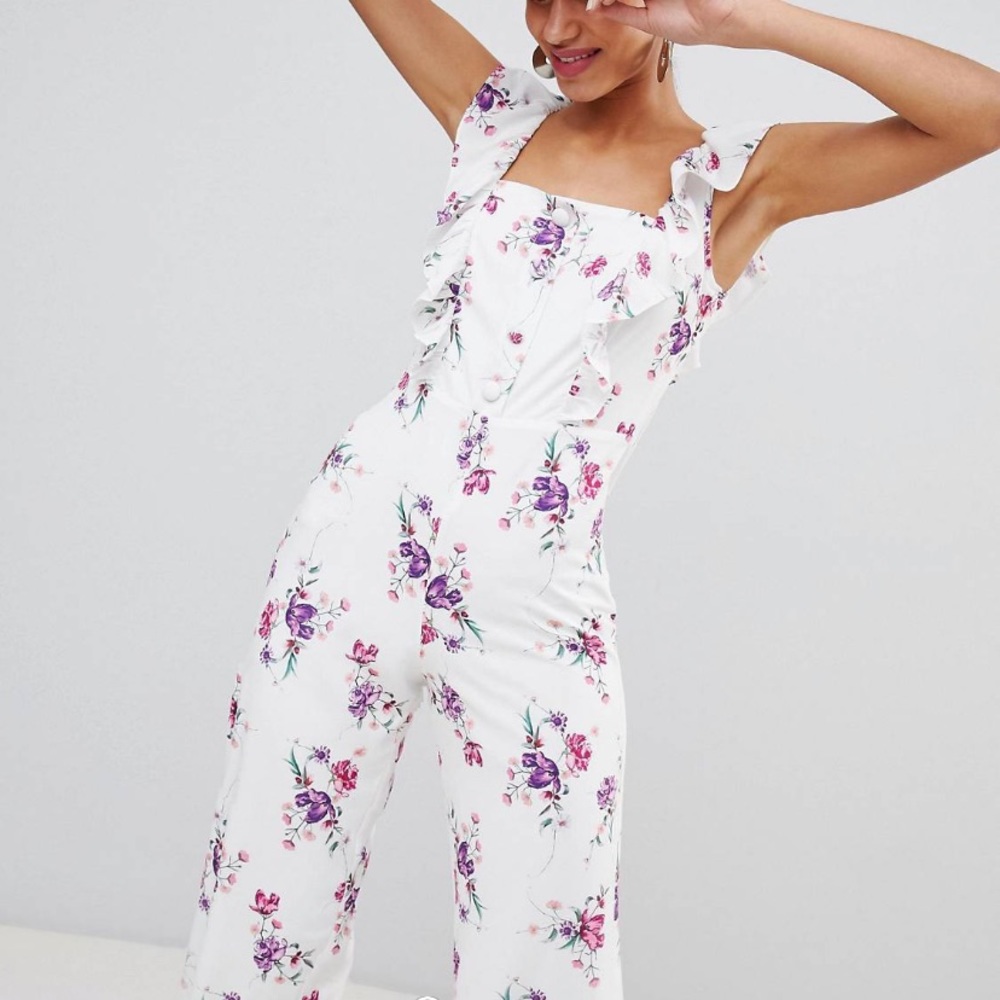 Fashion Union Tea Jumpsuit in vintage floral